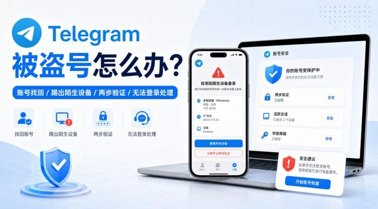 Telegram 被盗号怎么办?账号找回与安全处理方法